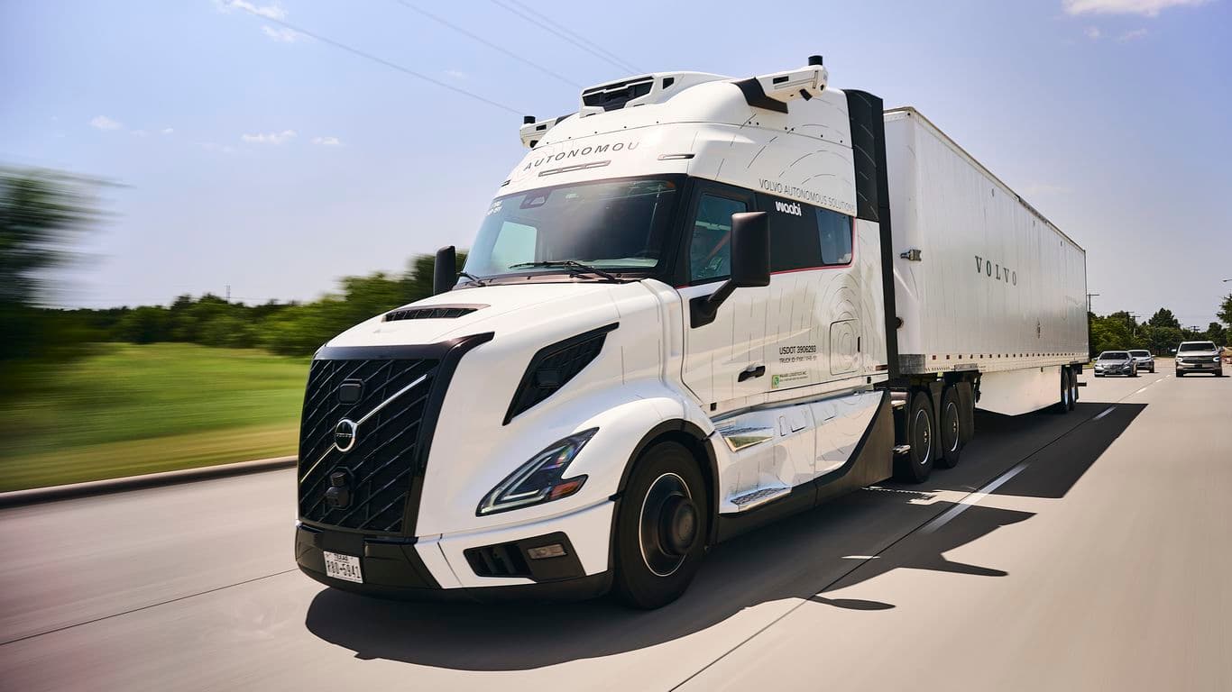 Volvo and Waabi begin autonomous freight trucking between Houston and Dallas
